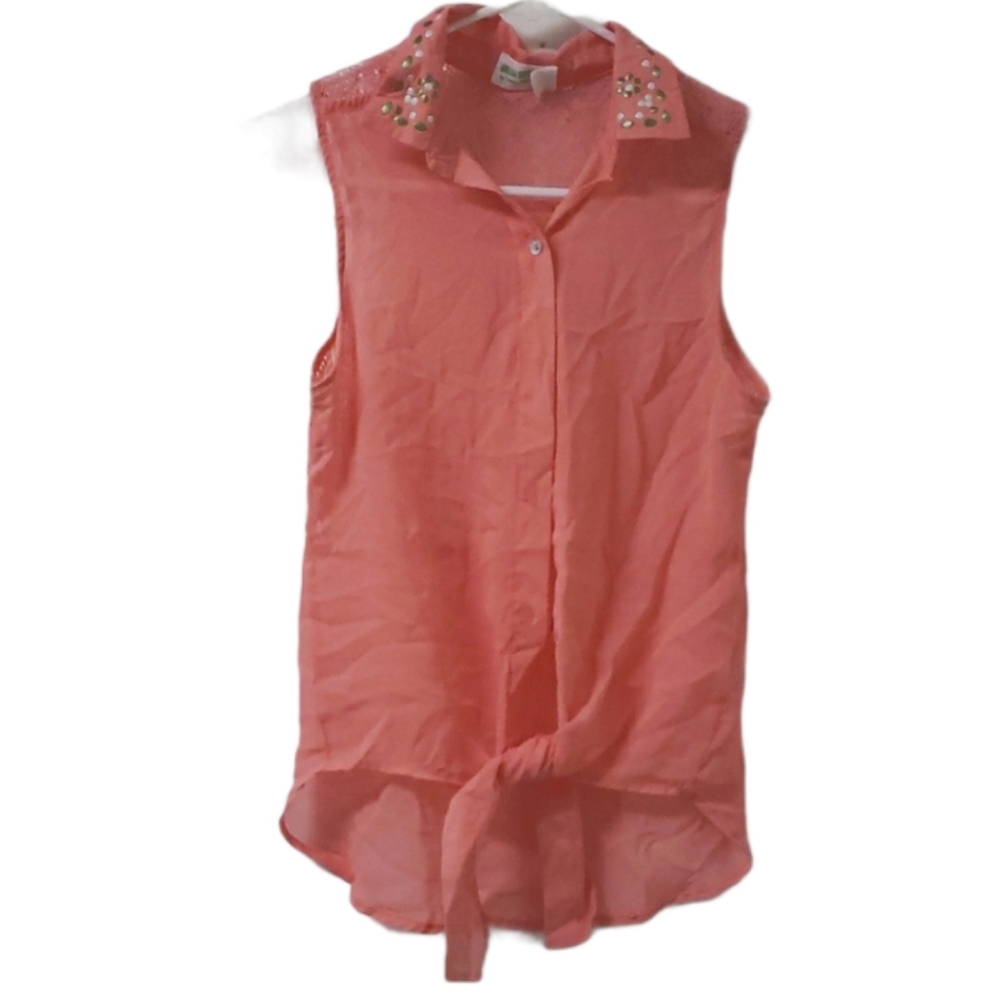 BOGO - Sheer Button-up Tank Top Size Small
